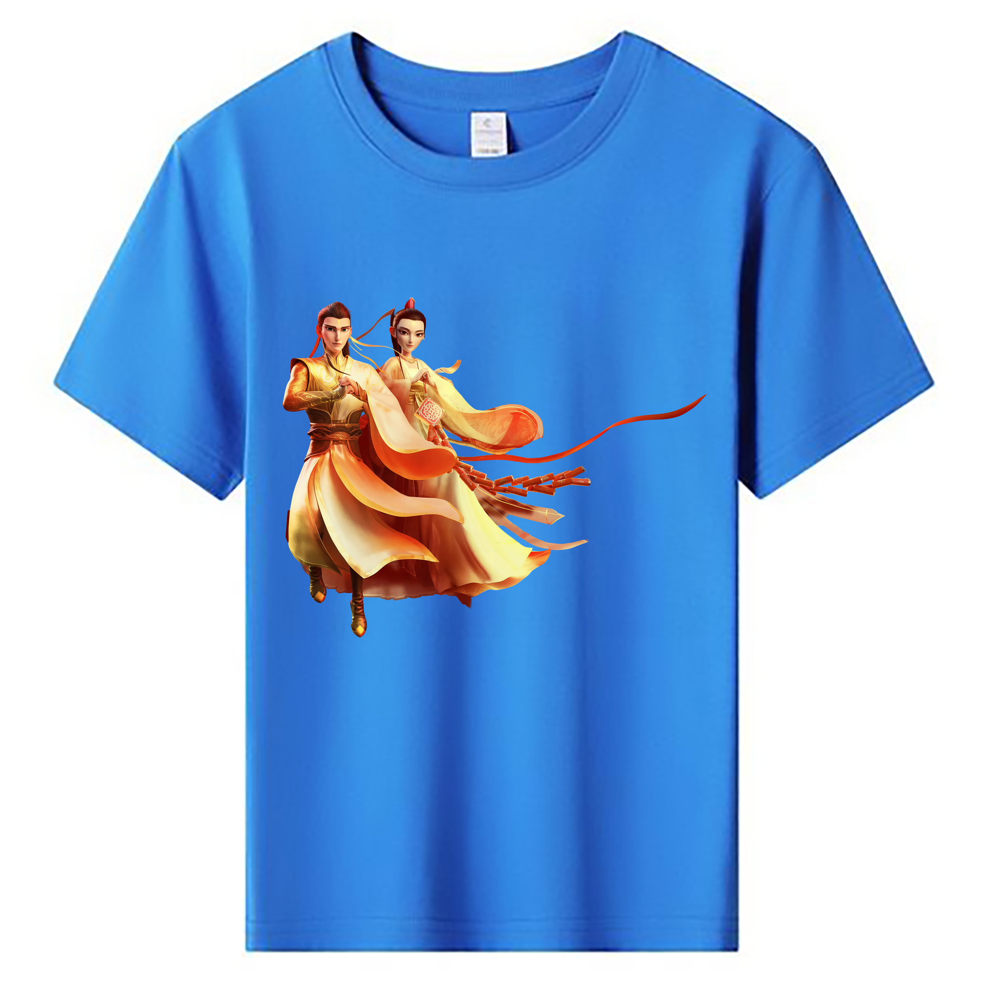 （画像用） Ne Zha 2 ナタ 魔童の大暴れ 綿100％キッズTシャツ（フロントプリント）